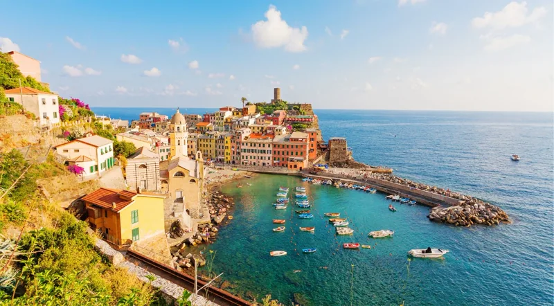 Vernazza harbour — Cinque Terre and Pisa day trip